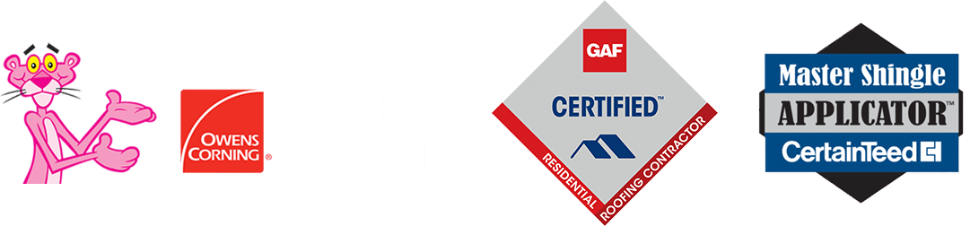 3 roofing certification badges for Tyler Roofing LLC